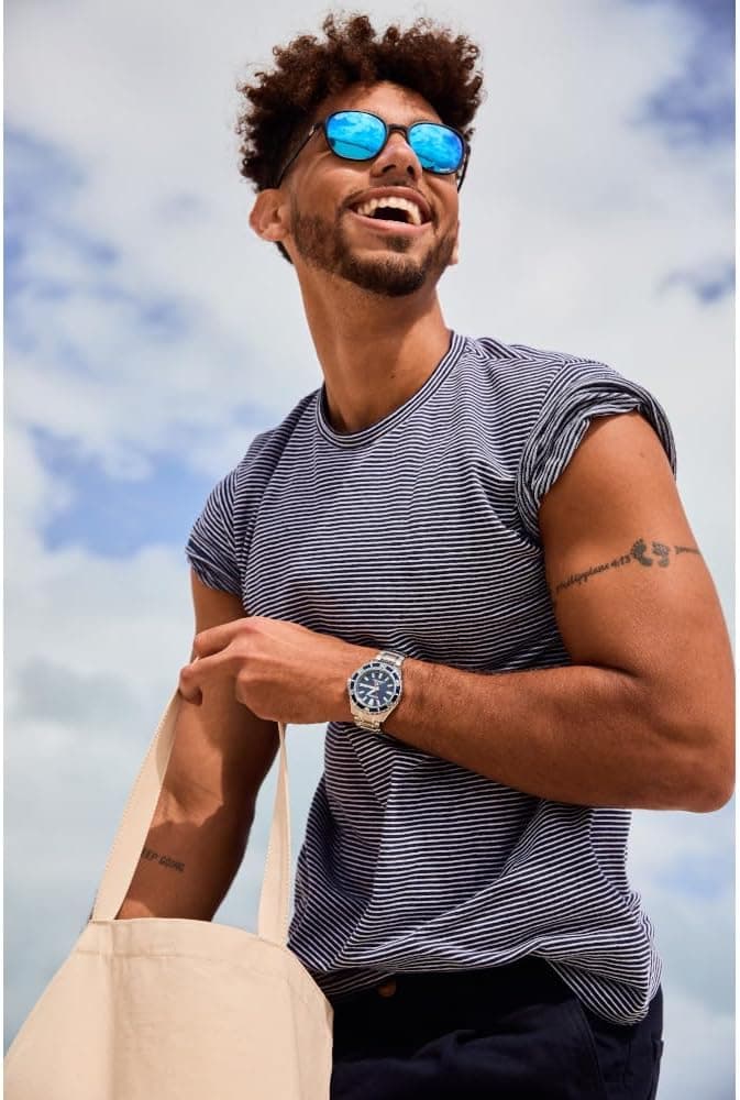 Citizen Citizen Men's Promaster Sea Eco-Drive Stainless Steel Watch, 3-Hand Date, One-Way Rotating Bezel, ISO Compliant, Luminous Hands and Markers