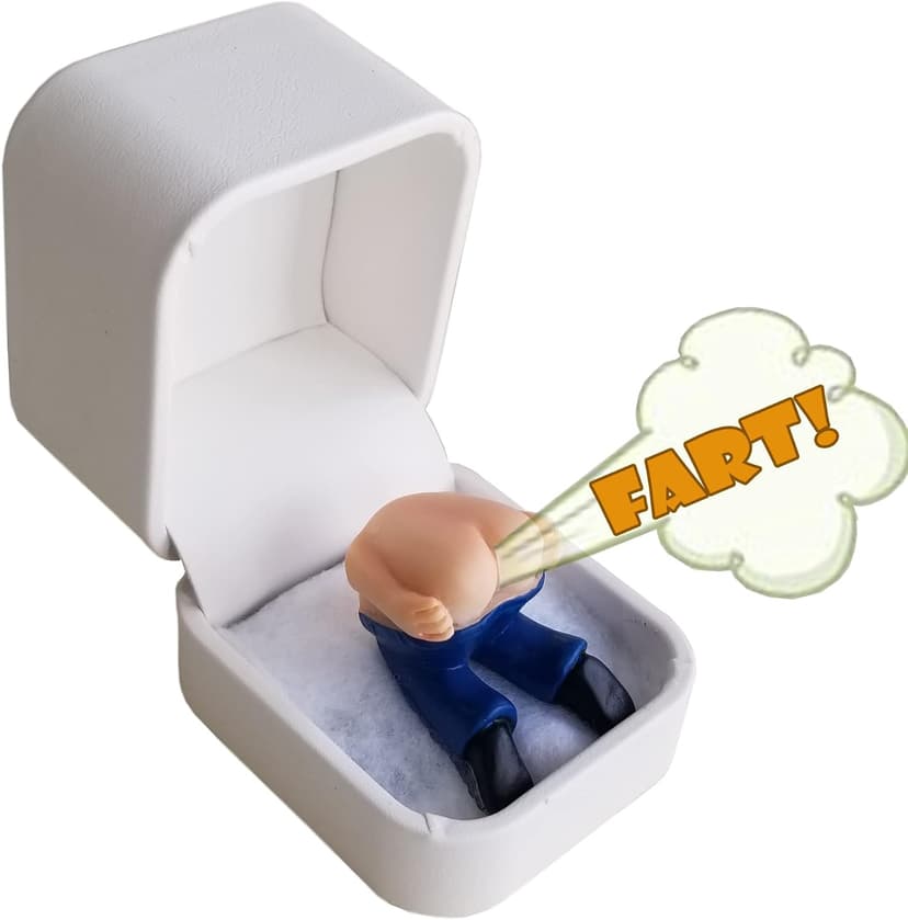 The Moon Ring®© "It Farts When You Open it! Prank Gag Gift (Ring Box with Farting Butt, no Ring) AS SEEN ON THE Bachelorette, Handmade in the USA B01KR3SAIS