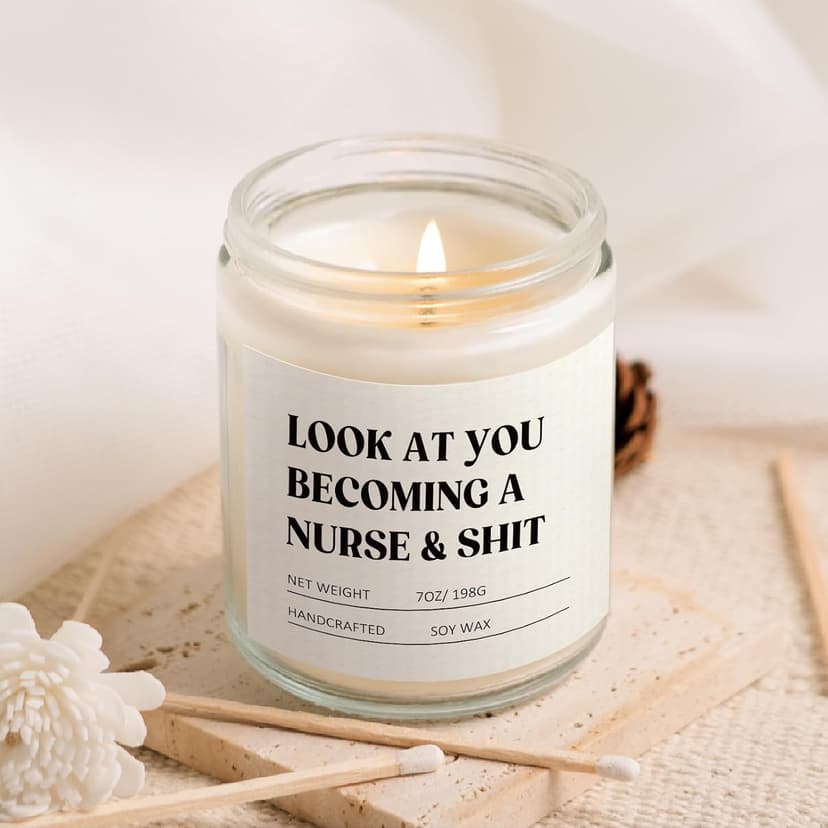 Cool Appreciation/Graduation/Birthday/LPN RN Gifts for Nurses, Nursing Student Gift, Future/New Grad, Nurses Week/Day Gifts Craftique Nurse Gifts for Women Men- Funny Nurse Candle, Nursing School B0DF7HN9CX