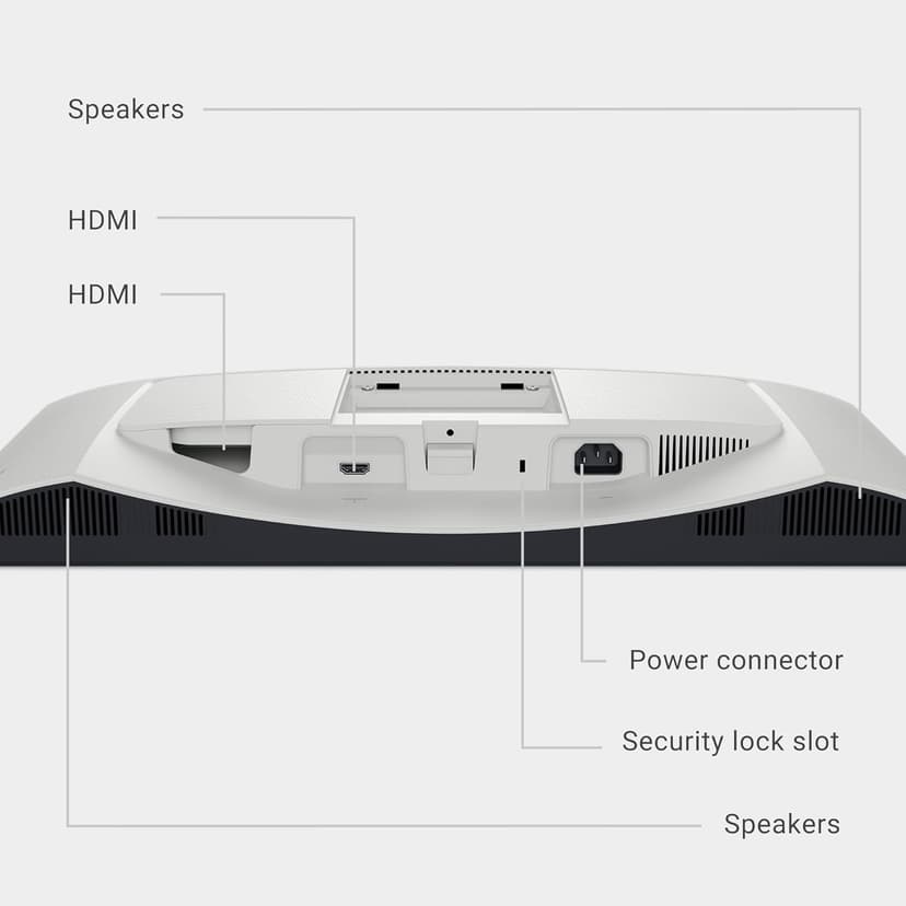 Dell S2425HS Monitor - 23.8 Inch, FHD (1920x1080) Display, 100Hz Refresh Rate 1500:1 Contrast Ratio, TÜV Rheinland Eye Comfort 4 Star, Integrated 2x5W Speaker, Height/Tilt/Swivel/Pivot - Ash White