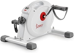 Sunny Health & Fitness Smart Under-Desk Bike Exerciser, Low-Impact Cardio Cycling Equipment for Home/Office, Mini Paddler for Arm/Leg Mobility Training, Free SunnyFit App Connect, Optional Motorized
