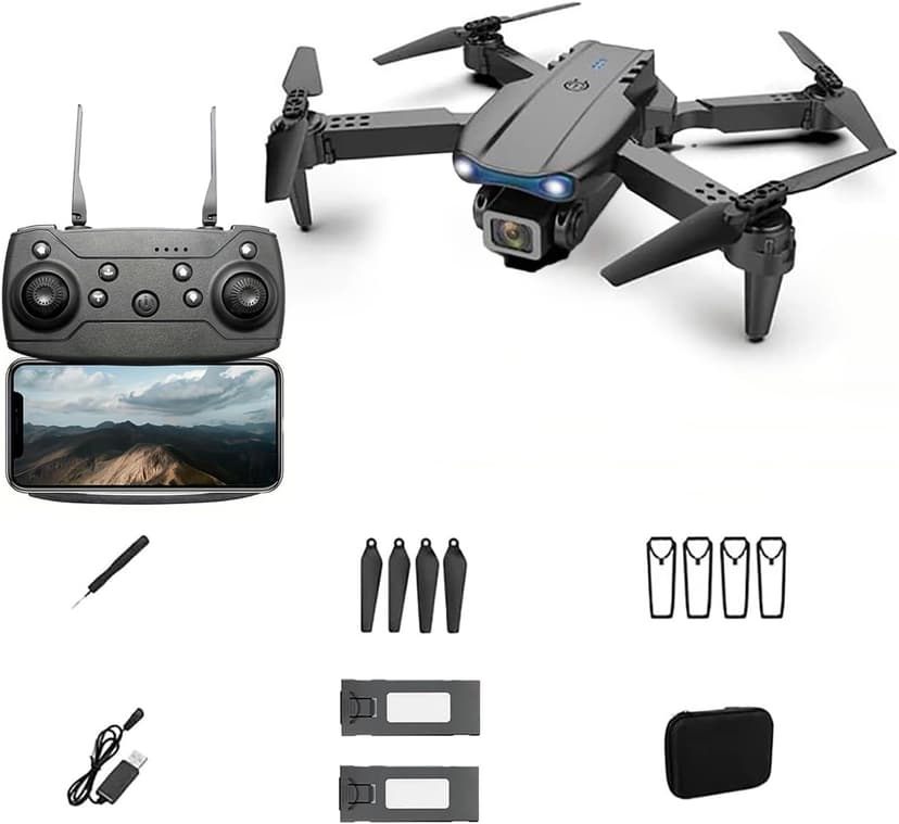 E99 Drone With Camera, Foldable RC Quadcopter Drone,Remote Control Drone Toys For Beginners Men's Gifts Indoor And Outdoor Affordable UAV Christmas Halloween Thanksgiving Gifts