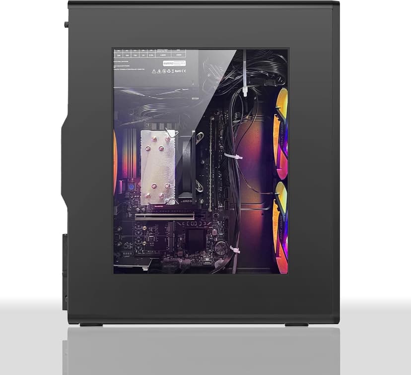 Desktop Computer Tower PC, Intel Core i7-4770-3.4GHz, 16GB DDR3 RAM, 512GB SSD Hard Drive, RGB Fan x 3, Wi-Fi 6.0, USB 3.0, HDMI, Windows 11 Home or Office