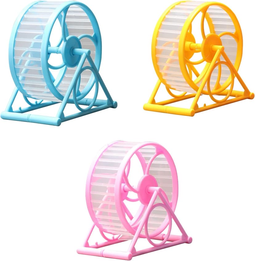 Pet Hamster Exercise Running Wheel with Stand Playing Supplies Cage Toy Gerbils Hamster Running Jogging Toy Hamster Running Wheel Small