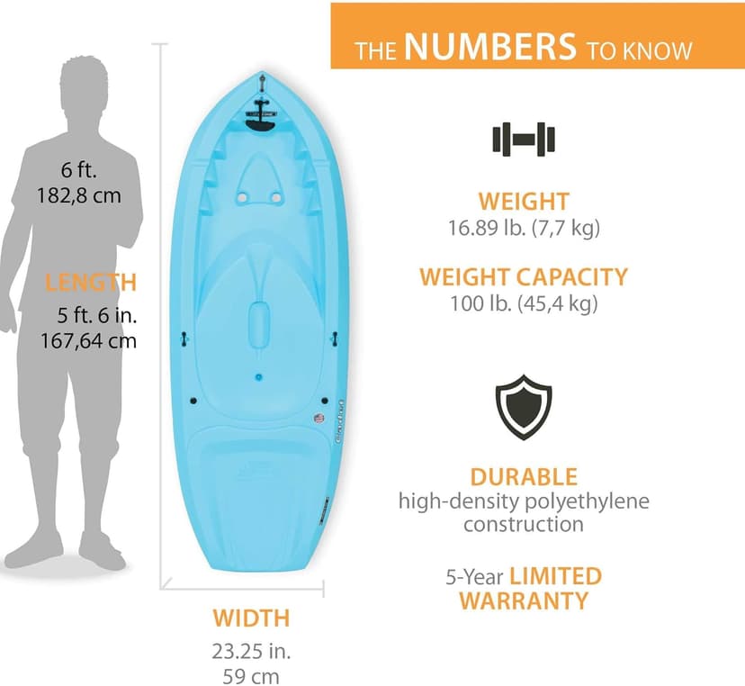 Lifetime Cadet Youth Kayak - Paddle Included