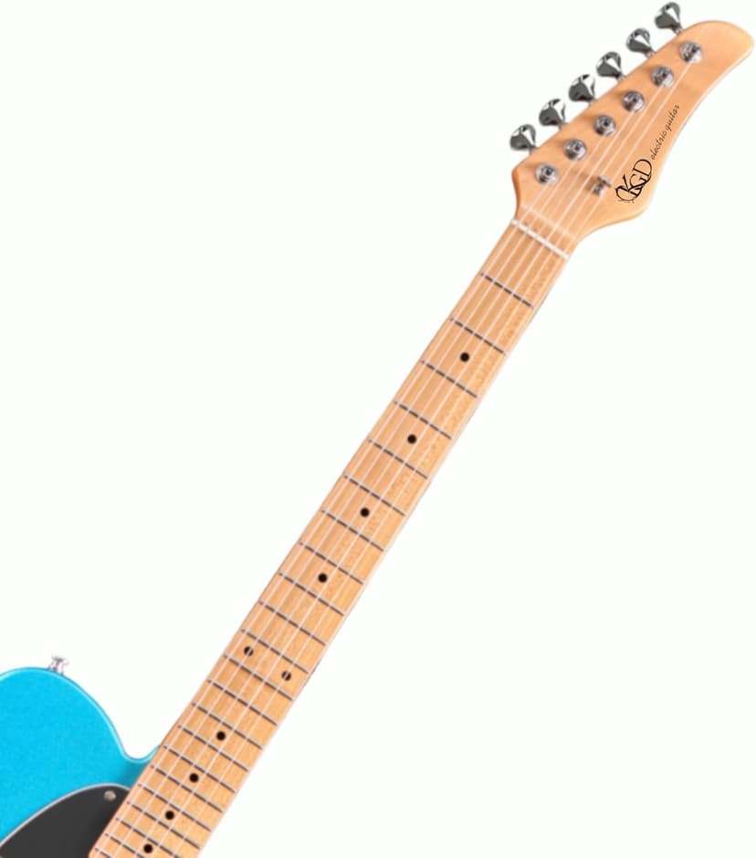 KGD Solid Electric Guitar Consists of a Roasted Mahogany Body and Maple Neck,Professional/Full Size Mercury Electric Guitar for Adults
