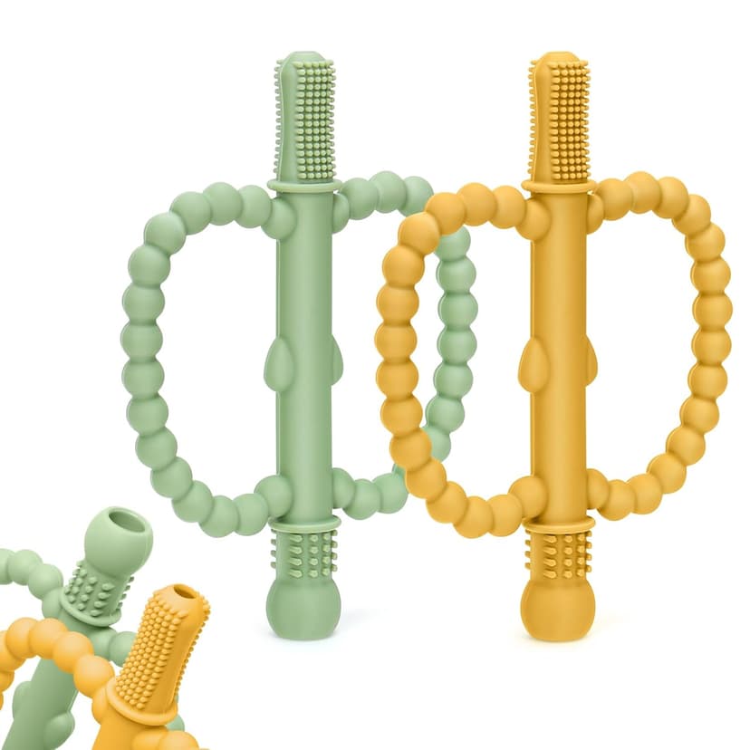 Baby Teething Toys for Babies 0-36 Months – Anti-Choking Design, Teething Relief for Straws Sticks, Chew Straw Sensory Toy for Infant Toddlers Silicone teether Tubes
