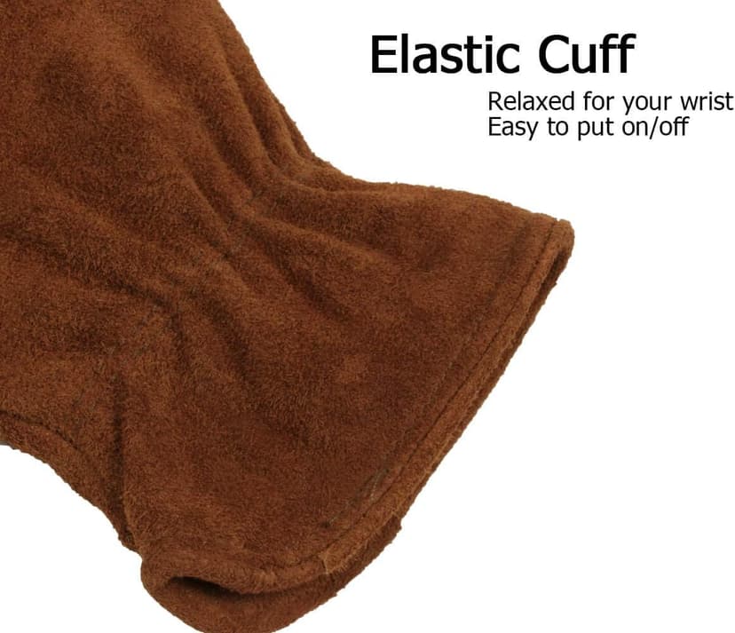 OZERO Work Gloves Winter Insulated Snow Cold Proof Leather Glove Thick Thermal Imitation Lambswool - Extra Grip Flexible Warm for Working in Cold Weather for Men and Women (Brown,Large)