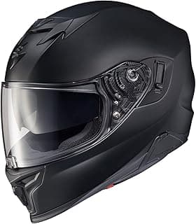 ScorpionEXO T520 Full Face Touring Motorcycle Helmet with Bluetooth Ready Speaker Pockets DOT ECE Approved Solid (Matte Black - X-Large)