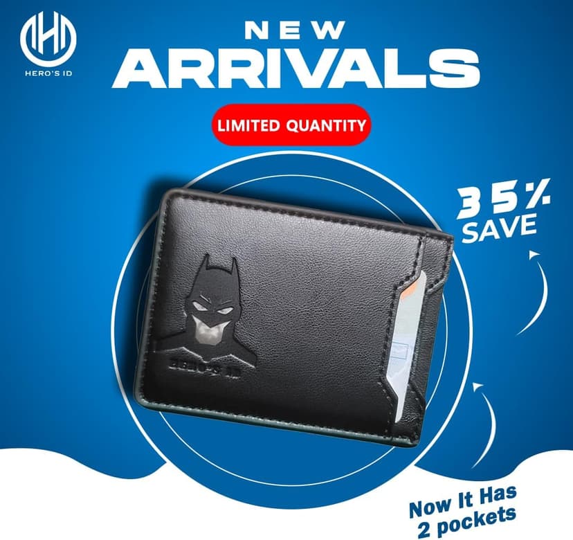 Leather Bat Wallet - Personalized wallet Man Woman, Superhero Mask - Slim Card Holder, Bat ID Heroic wallet- Unique Holiday Gift Birthday, Anniversary, for Dad, Husband, Boyfriend, Wife, Father's day