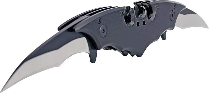 Kii Dark Twin Blade Knife - Double Edge Folding Pocket with clip, 11" Stainless Steel Two Sharp Cut (Black)