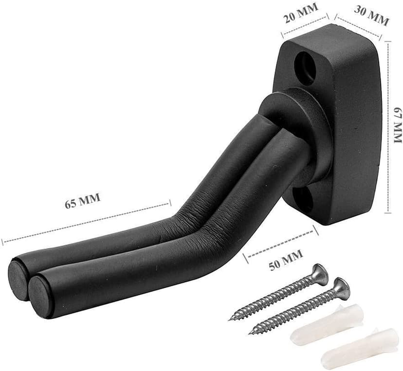 Guitar Mount Wall Hanger Stand Ukulele Wall Hook Keep Holder Mount Display 2 Pack with Guitar Picks Violin Wall Stand Mandolin Rack Bracket Bass Accessories Easy To Install(5 pack guitar picks)