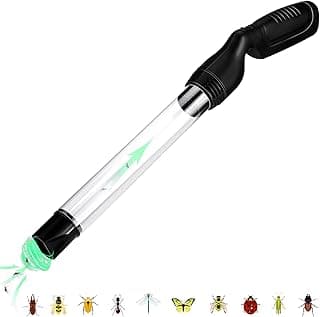 Qualirey 1 Pack Bug Vacuum for Adults Bug Vacuum Catcher Insect and Spider Traps Sucker Battery Powered Grabber with LED Light Stink Ant Moth Cockroach Small Bedbug