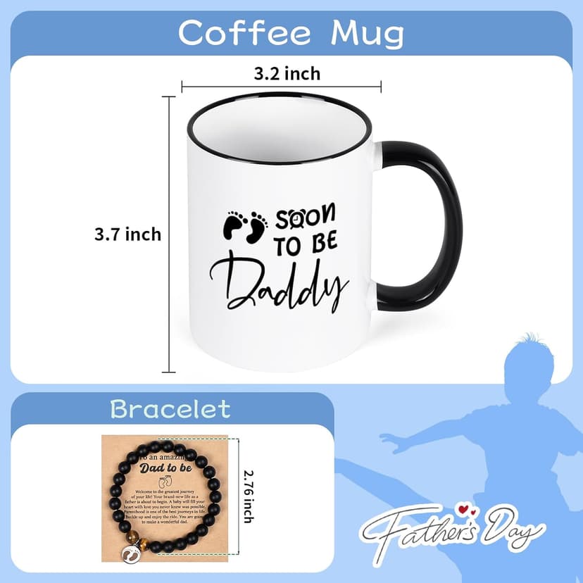YHRJWN New Dad Gifts, Christmas Gifts for New Daddy, Father to Be Gift, Expectant Dad Gift, Soon to Be Daddy Set