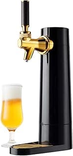 GREEN HOUSE: Draft Pour Beer Dispenser & Ultra Fine Foam Maker - Mini Kegerator for Home. Draft Pour and Ultra Fine Foam covering top makes your regular beer taste delicious and keep longer.
