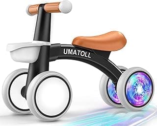 12-24 Months Toddler First Ride on Toys, Colorful Lighting Rear Wheels, Adjustable Seat Baby Walker, Basket Umatoll Baby Balance Bike Toy for 1 Year Old Boy Girl, First Birthday Gift B0CR6VKXJ7