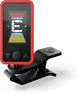 D'Addario Eclipse Headstock Clip On Guitar Tuner, PW-CT-17RD, Red