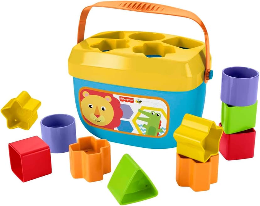 BPA-free plastic,ASTM F963 compliant, sorting + stacking skills, 10 blocks + bucket, no batteries Fisher-Price Baby's First Blocks, Ages 6+ Months B01NCUSC7V