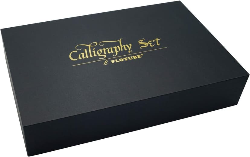Calligraphy Pen Set – Includes Wooden Dip Pen, Antique Brass Holder, 11 Nibs, 7 Colors Ink Bottles and Beginner's Manual