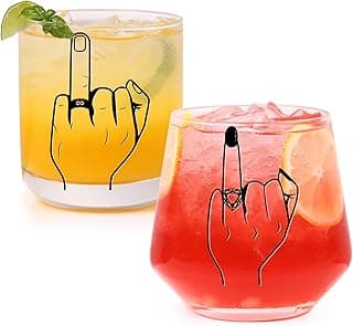 comfit Engagement Gifts for Couple, Ring Finger Wine&Whiskey Glass Set,Bride and Groom Just Married Gift, Mr and Mrs Newlyweds Bridal Shower,Valentine's Day Gift,Wedding Gifts for Couples 2026 B0C2Z7LM33