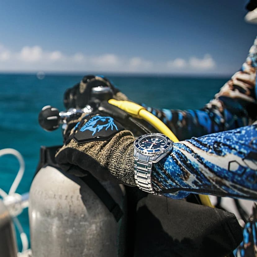 Citizen Citizen Men's Promaster Sea Eco-Drive Stainless Steel Watch, 3-Hand Date, One-Way Rotating Bezel, ISO Compliant, Luminous Hands and Markers