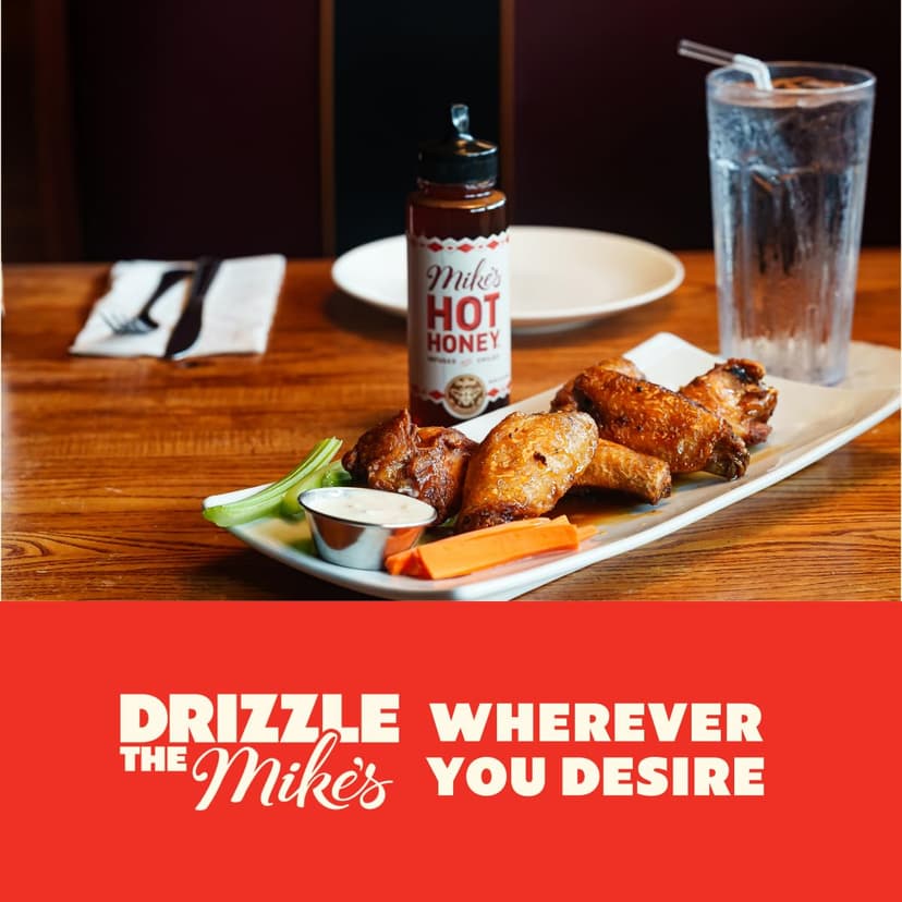 Mike's Hot Honey, America's #1 Brand of Hot Honey, Spicy Honey Infused with Chili Peppers, Certified Kosher, Gluten-Free, Paleo-Friendly, Sweet Heat, Perfect for Hot Sauce Lovers (10oz Bottle, 1 Pack)