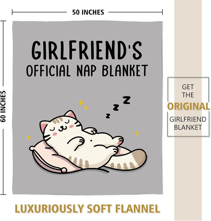 SteadStyle Gifts for Girlfriend from Boyfriend - Gifts for Her Blanket, Girlfriend Christmas Birthday Gift Ideas, Anniversary Wedding Gift for Women, Romantic Valentines Present for Her 60"X 50"