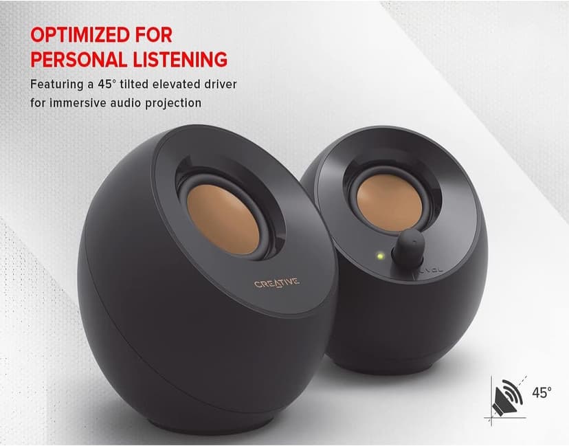 Creative Labs Pebble 2.0 Channel Computer Stereo Speakers - Black