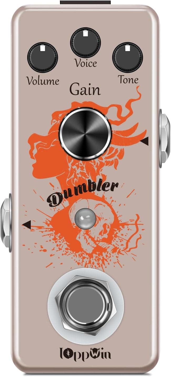Compact Dumble-Style Overdrive Guitar Pedal - IOppWin Dumbler with Voice Dial for Crisp Bite, True Bypass, Metal Shell for Beginners - Vintage Amp Simulator with Warm Sustain
