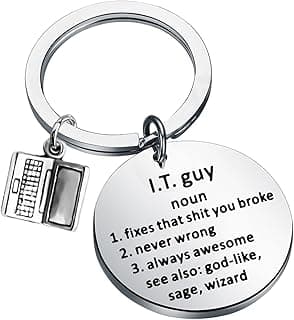 TIIMG Information Technology Guy Keychain Gift for Computer Repair Technician