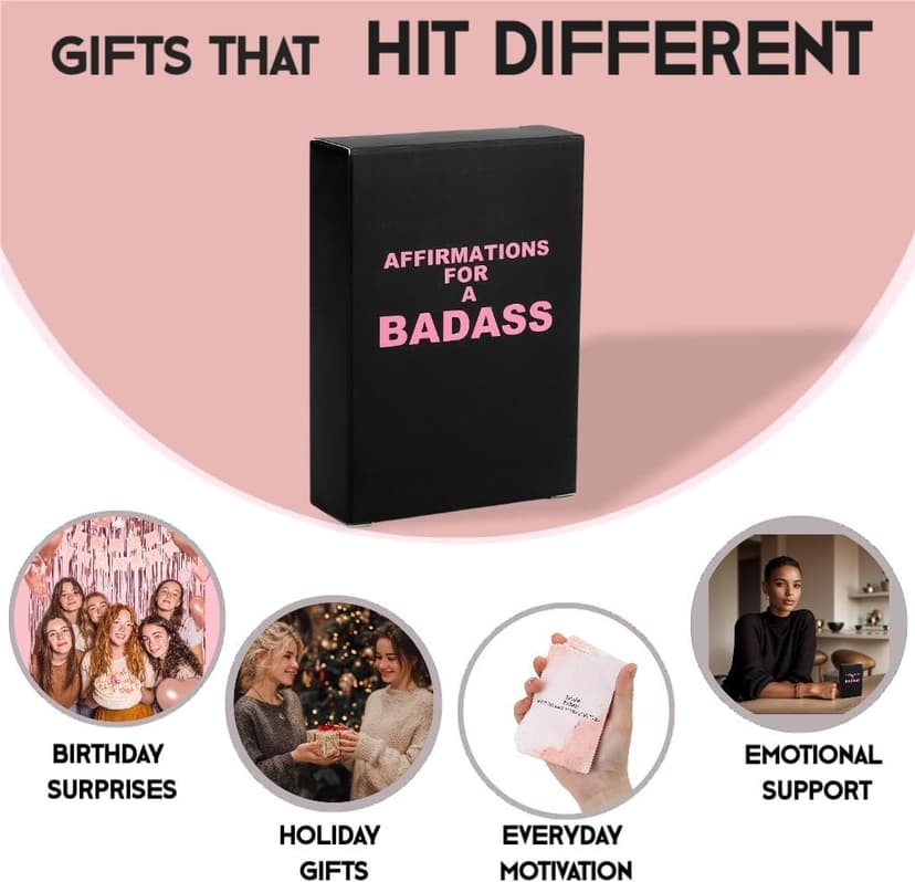 Badass Affirmation Cards - Daily Motivational and Inspirational Cards for Women