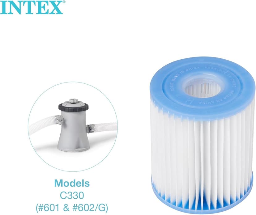 Intex Swimming Pool Easy Set Filter Cartridge Replacement - Type H (4 Pack)