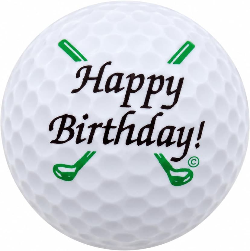 Westmon Works Happy Birthday Golf Ball Birthday Novelty Golfer Present for Dad or Golfing Fan One Standard Size Unit
