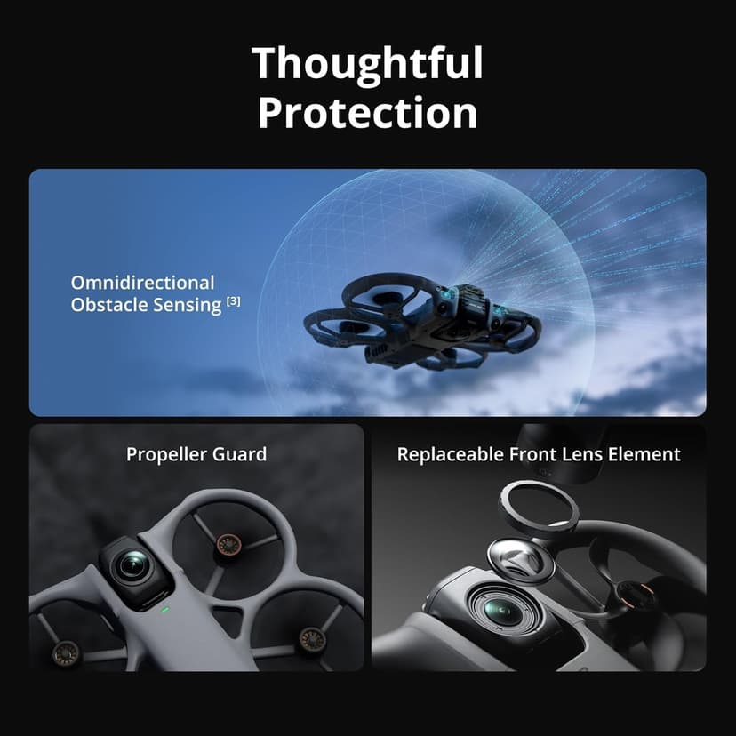 DJI Avata 360 Fly More Combo (RC 2), 360° Drone With 1-Inch 8K 360° Imaging for FPV & Aerial Filming, 360° Camera Drone With Propeller Guard. Includes RC 2 for Precise Control and Three Batteries, 1 year NYC Care Plan and more