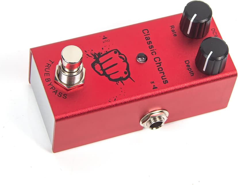 Classic Chorus Guitar Effects Pedal - Crisp 12-String Tone, True Bypass, Aluminum Body, DC 9V Power (Adapter Not Included)