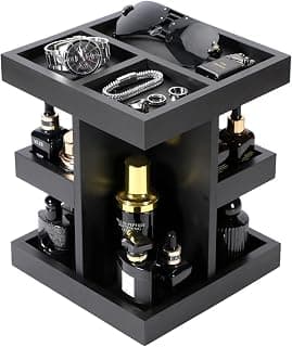Wooden,Rotating,Perfume Organizer,Anniversary Idea for Husband,Mens Organizer,for Boyfriend,Brother,Dad Birthday Gift for Him EXIN DECHEN Cologne Organizer for Men,Cologne Stand,Birthday Gifts for Men B0F18ZM7JL