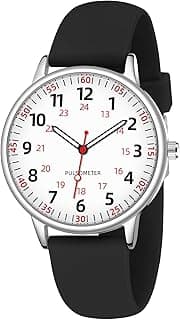 TWOPTION Nurse Watch for Women Waterproof Analog Silicone Watch with Second Hand Nursing Watch
