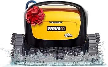 Dolphin Wave 90i Wi-Fi Automatic Robotic Pool Vacuum Cleaner Includes Caddy, Wall Climbing Scrubber Brush, Top Load Filters, Ideal for Commercial Pools up to 78 FT in Length