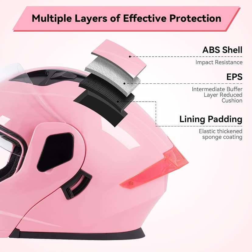 Adult Modular Motorcycle Helmets, DOT Approved Flip up Dual Visor Full Face Helmet for Men Women Moto ATV UTV Snowmobile ADV Four Wheeler Street Bike with Gloves & Mask