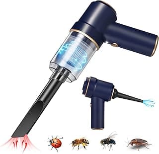 Bug Vacuum Catcher,Cordless Handheld Vacuum Cleaner Rechargeable Bug Catcher Strong Suction with Multifunctional Suction Nozzle for Home Office Insect Stink Bug Moth Spider and Car Cleaning Blue