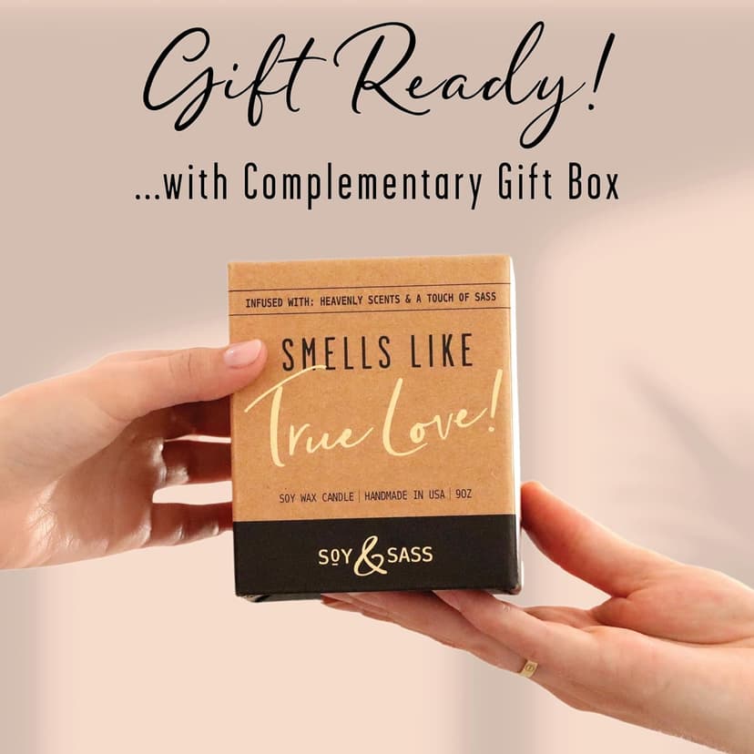 5 Year Marriage Gift for Anniversary for Her - '5 Years Later' Soy Candle, w/Sandalwood Rose - Infused w/Essential Oils I 5th Anniversary Wedding Gift for Wife I 50Hr Burn I USA Made