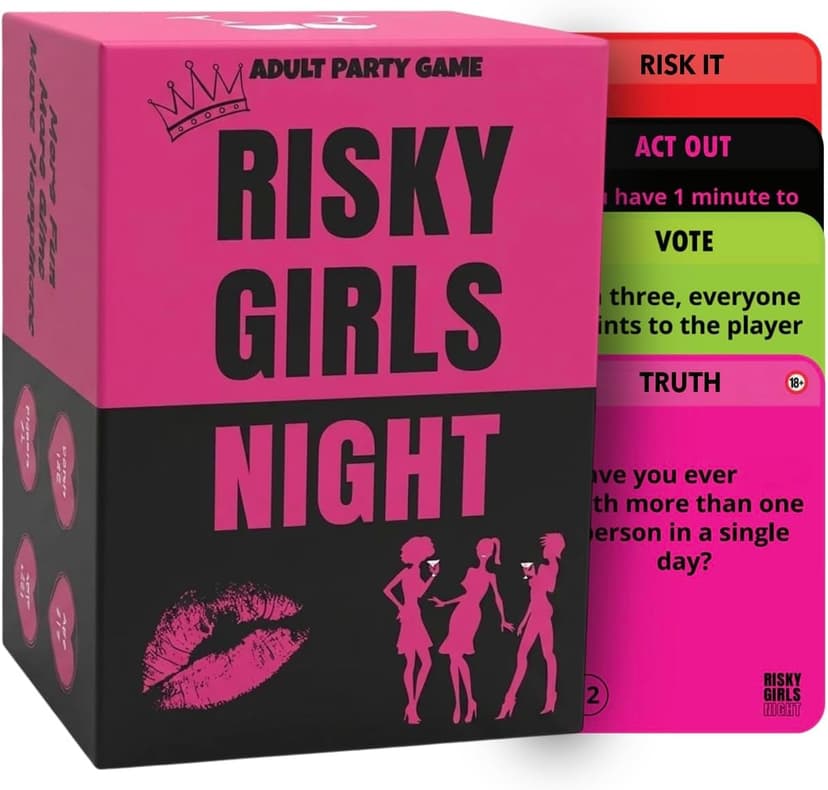 Risky Girls Night | Girls Night Games for Adults: 150 Spicy Questions and Hilarious Dares | Fun Party Game for Adults Perfect for Galentines, Bachelorette, & Birthday Parties