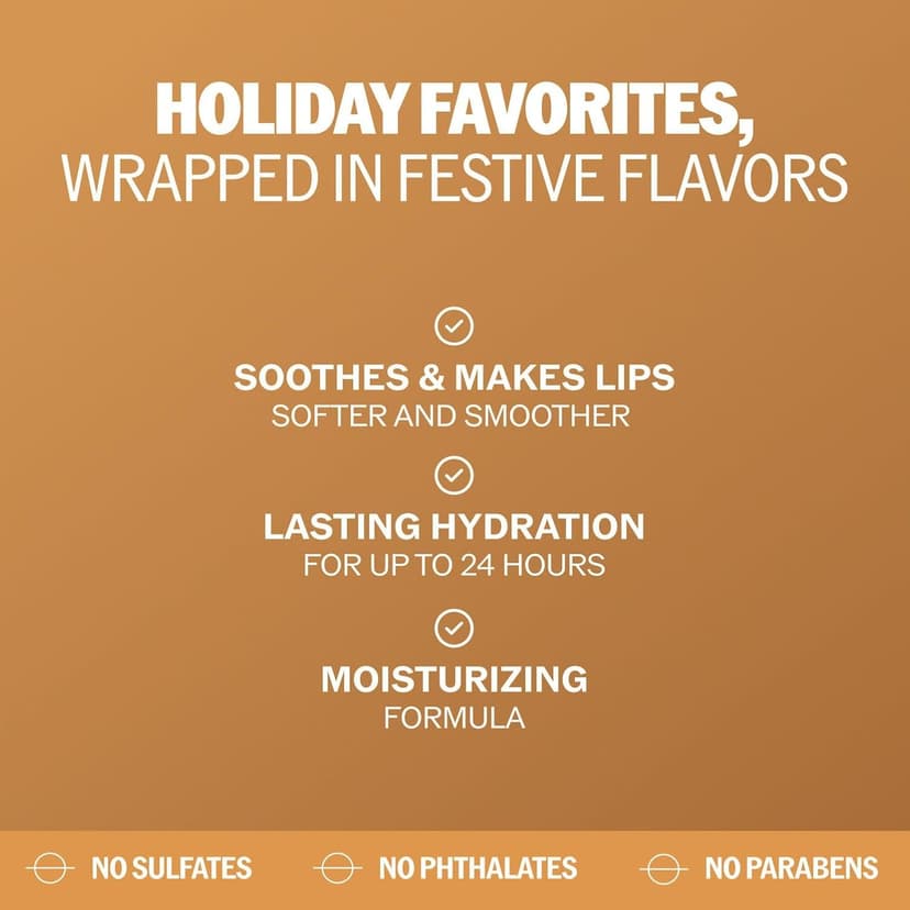 0.15 oz Each, Limited Edition Seasonal Stocking Stuffer, Assorted Flavors, with 24 Hour Moisture to Hydrate Dry, Chapped Lips ChapStick Festive Favorites Holiday Flavored Lip Balm Gift Set, 6-Pack B0HB5CZRM1