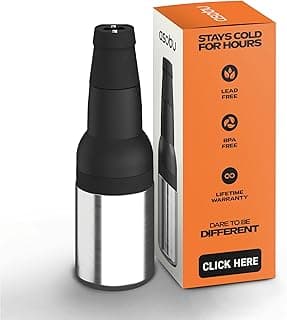Asobu Frosty Beer Holder,Vacuum Insulated Double Walled Stainless Steel Beer Can and Bottle Cooler with Beer Opener, Bpa Free, Fits Standard 12oz, Ice Cold for Hours, Great Gift for Beer Lovers