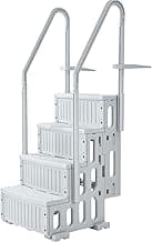 VEVOR Swimming Pool Ladder, 4-Step Double Handrails Stairs with Non-Slip Heavy Duty Steps, Reliable 400 lbs Max Load Capacity, for 48-54 in Inground & Above-Ground Pools of Any Decking Surface, Grey