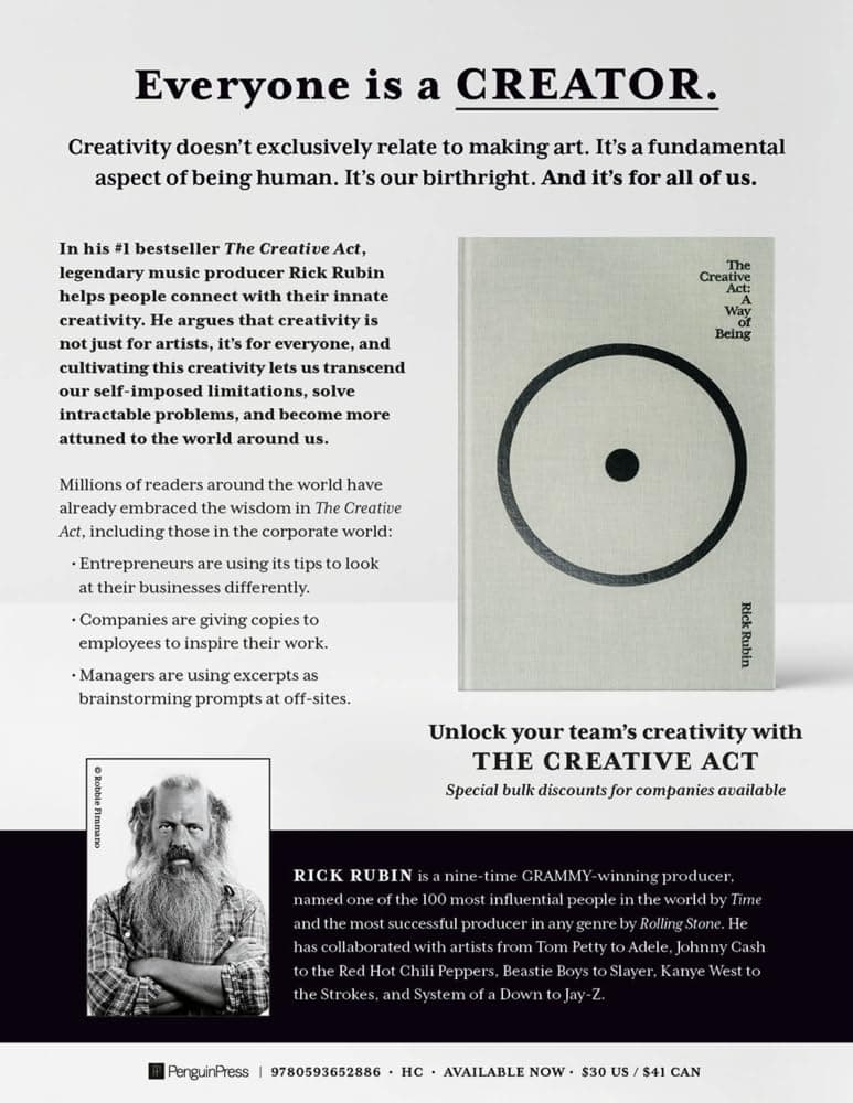 The Creative Act: A Way of Being 0593652886