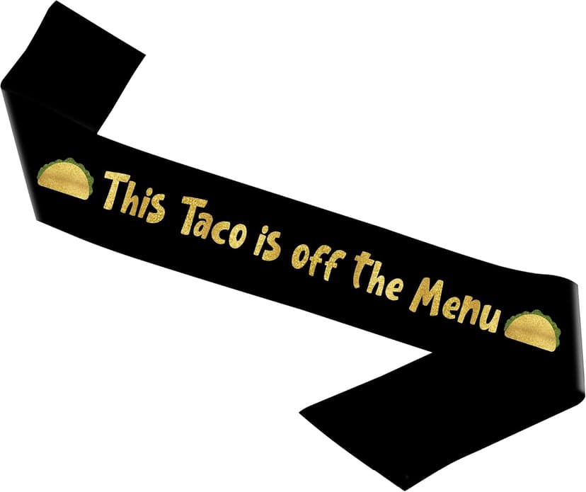 Decorations for Her or Him | Bridal Shower Favors | Hen Do | Accessories | One Size Fits All | Non-Shedding | Photo Prop Bachelorette Party Sash Funny Naughty Bride Satin Glitter Black and Gold B0FDVM2HKB