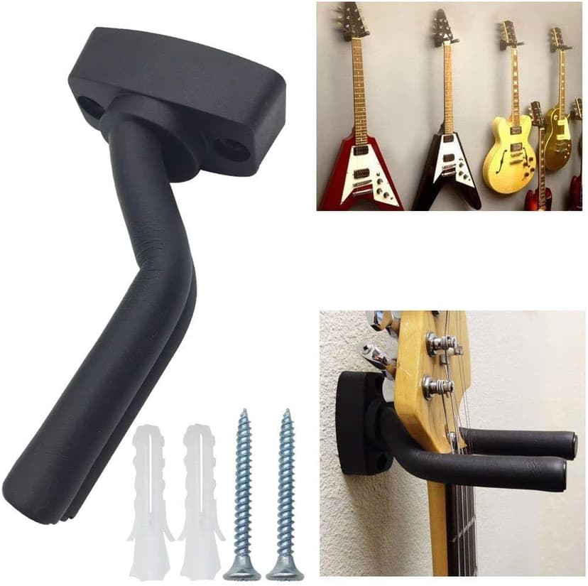 VEIDIA 6 Pcs Guitar Hangers Keep Hook Holder Wall Mount for All Size Guitars, Bass, Mandolin, Banjo