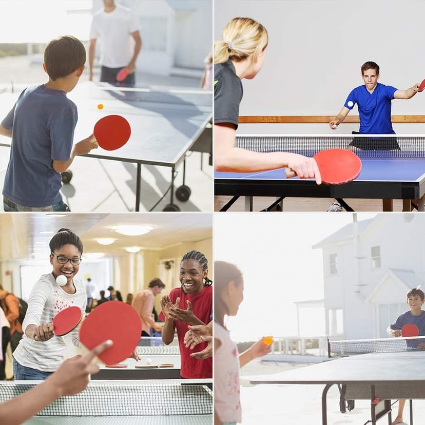 FBSPORT Ping Pong Paddle Set, Portable Table Tennis Set with Retractable Net,Rackets,Balls and Carry Bag for Indoor/Outdoor Games