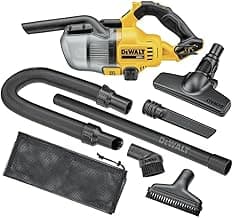 DEWALT 20V Handheld Vacuum Cordless, Car Vacuum with HEPA Filter, 6 Attachments and LED Light, High Performance Dry Only Small Shop Vac, Battery Not Included (DCV501HB)